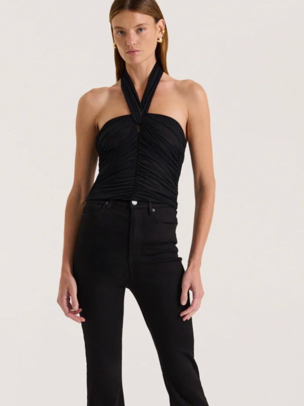 HENNE Raveena Mesh Halter Top - Picture 4 of 7
